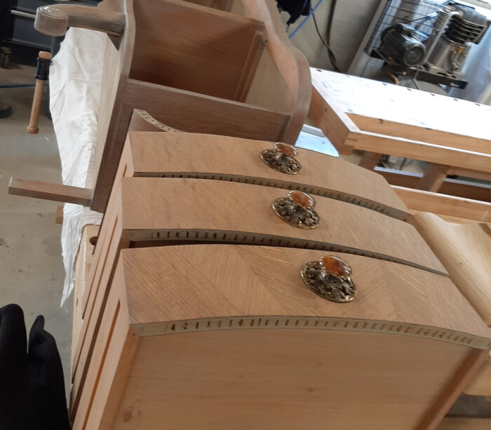 Sideboard cerusiert beige Eiche massiv - Klimbim